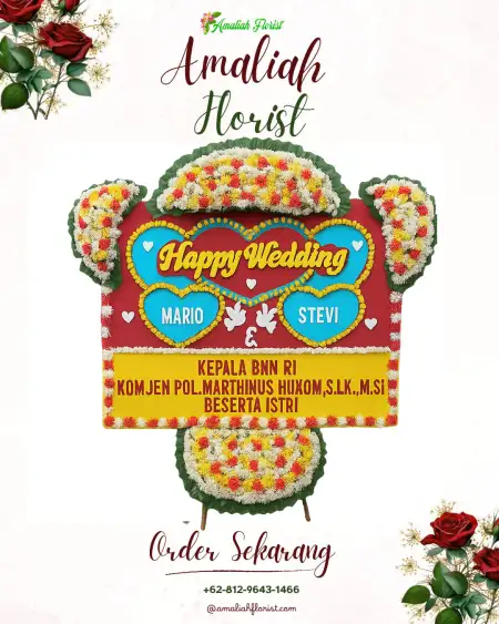 Papan Bunga Pernikahan Sei Rengas Ii